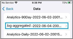 Comment vérifier le nombre de cycles de la batterie de l'iPhone 3 Log-aggregated File on iPhone