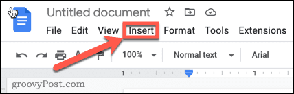 Comment encercler un mot dans Google Docs 2 circle a word google docs insert menu 1 Comment encercler un mot dans Google Docs