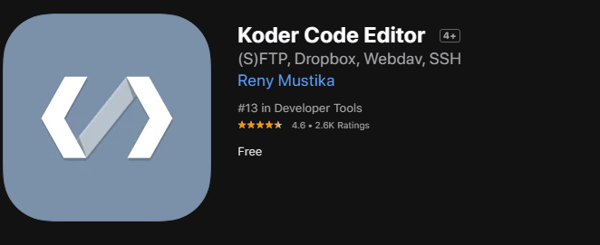 أفضل محررات كتابة الأكواد البرمجية على آيفون