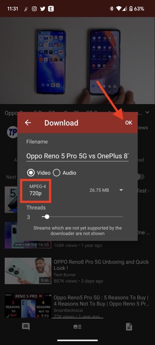 newpipe YouTube videolarını indirmek