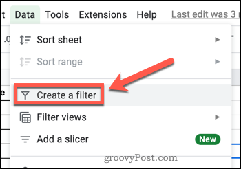 Comment supprimer les lignes vides dans Google Sheets 14 Creating a filter in Google Sheets