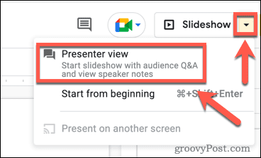 Comment imprimer des diapositives Google avec des notes 2 Presenter view in Google Slides