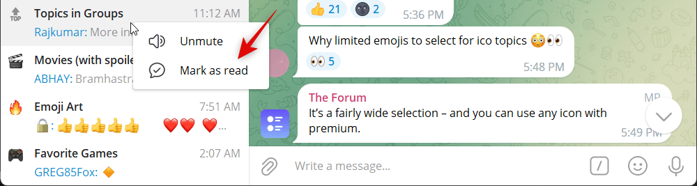 how to create group topics in telegram 25 كيفية إنشاء موضوع في دردشة جماعية على Telegram