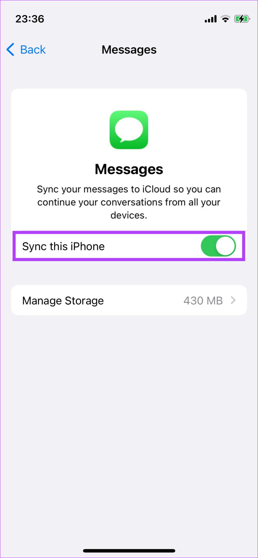 Sync this iPhone