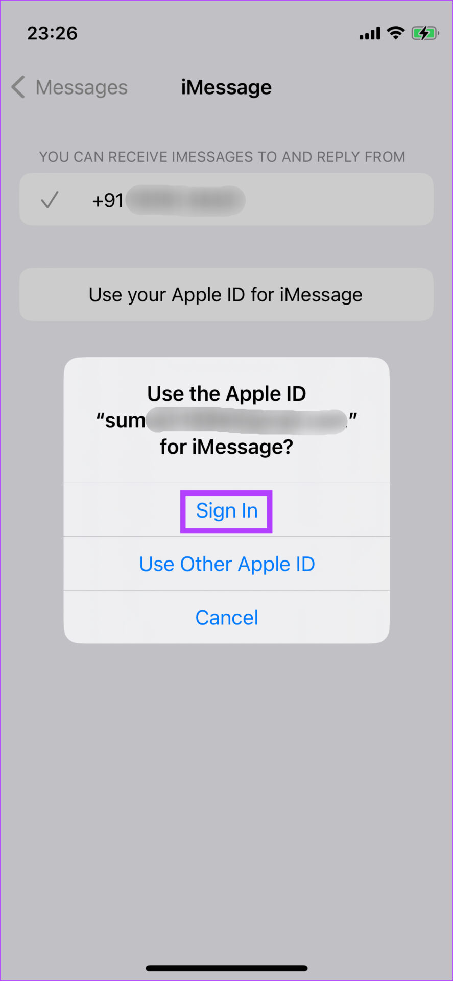 Sign in to Apple ID