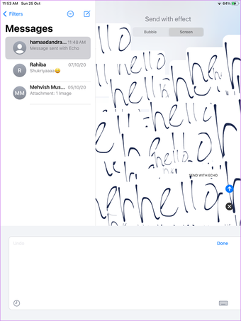 حيل نصائح Imessage مثل المؤثرات الخاصة Pew 14