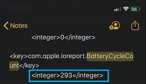Comment vérifier le nombre de cycles de la batterie de l'iPhone 10 Battery Charge Cycle Count on iPhone