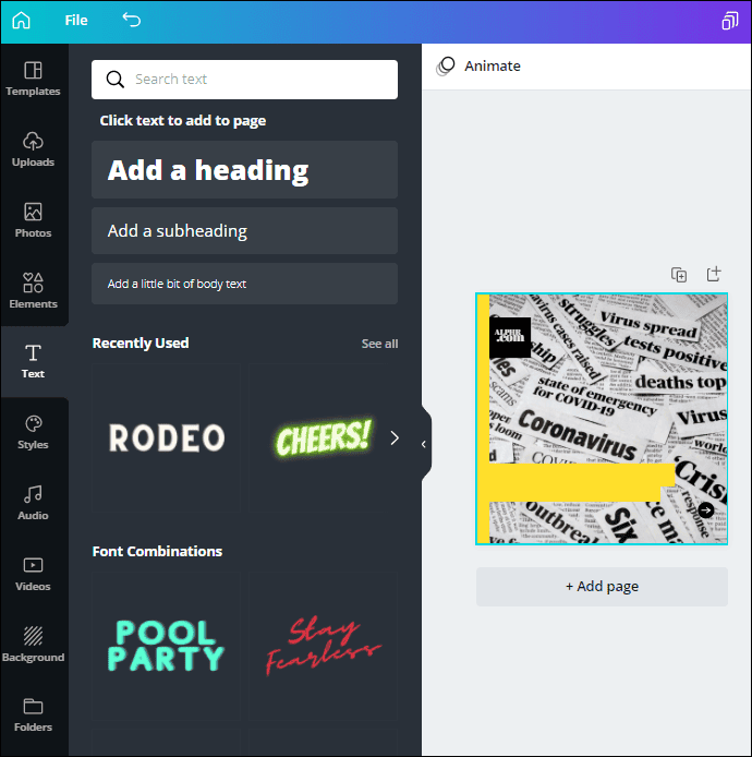 كيفية إضافة مربع نص في Canva 9 4 16 كيفية إضافة مربع نص في Canva
