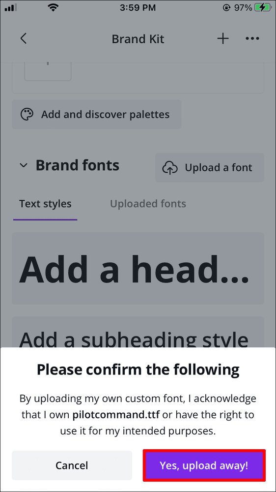 كيفية تحميل خط إلى Canva 18 5 26 كيفية تحميل خط إلى Canva