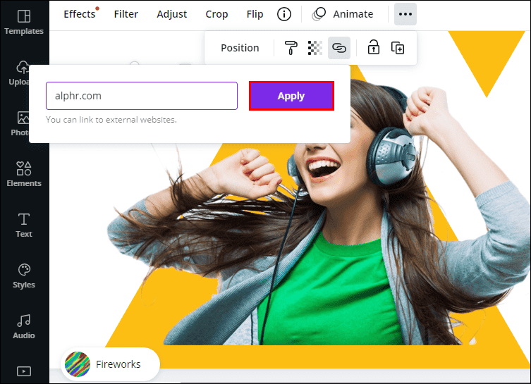 5 5 كيفية إضافة رابط في Canva