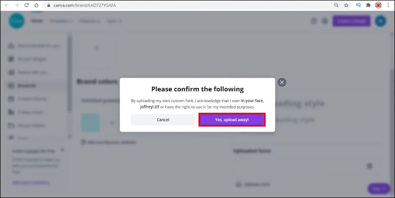 كيفية تحميل خط إلى Canva 12 5 6 كيفية تحميل خط إلى Canva