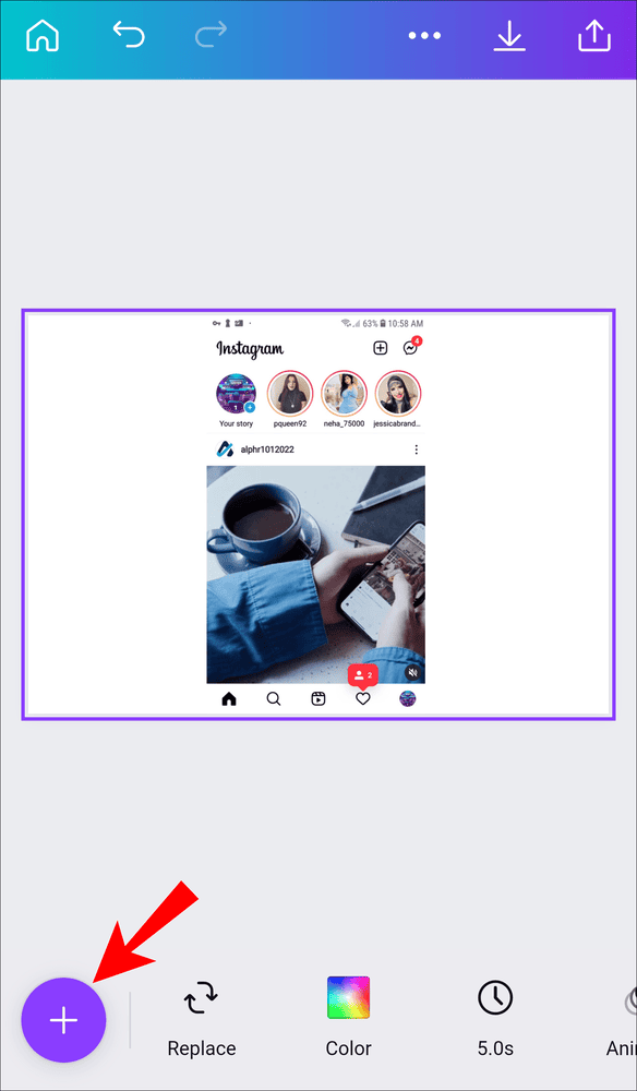 7 5 كيفية عمل خلفية متدرجة الألوان في Canva