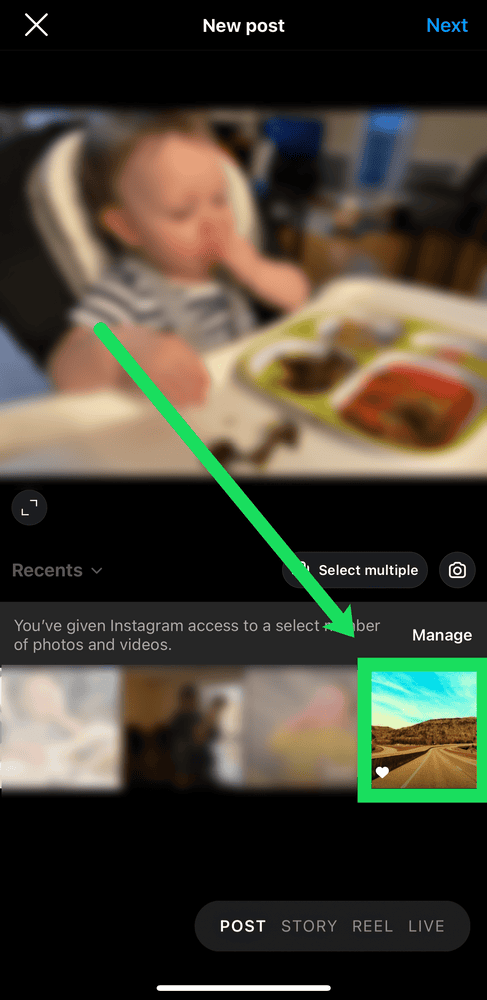 IMG ED9612A287EF 1 كيفية إضافة صور أو فيديو إلى ستوري انستقرام موجودة