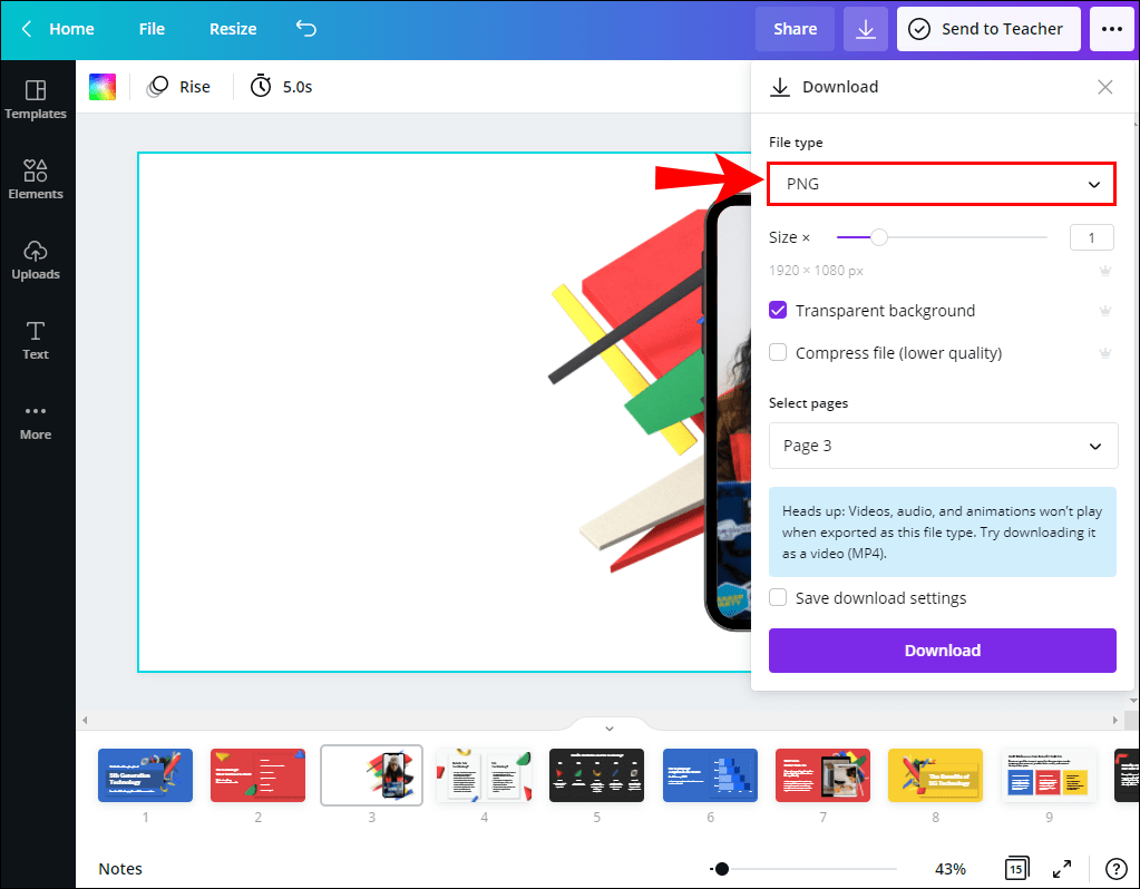كيفية جعل الخلفية شفافة في Canva 15 Screenshot 5 36 كيفية جعل الخلفية شفافة في Canva