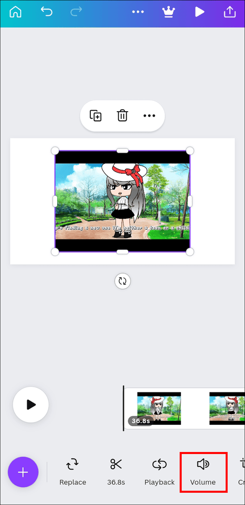 and vol كيفية إزالة الصوت من الفيديو في Canva