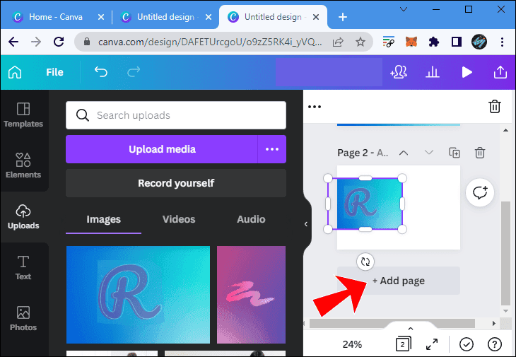 can9 كيفية عمل خلفية متدرجة الألوان في Canva