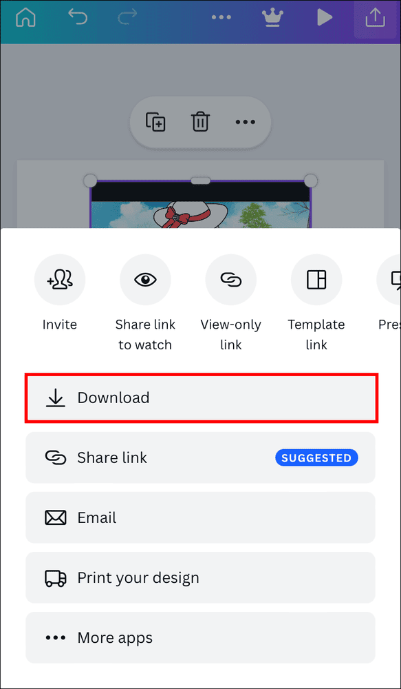 download canva كيفية إزالة الصوت من الفيديو في Canva