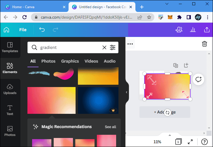 final 10 كيفية عمل خلفية متدرجة الألوان في Canva