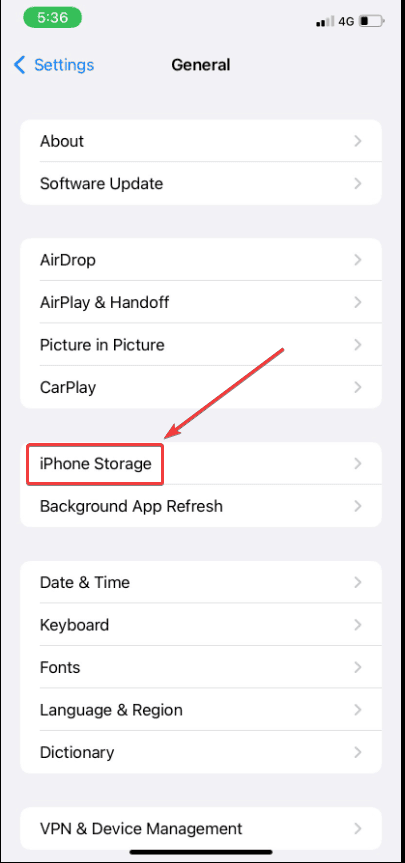 فلاتر انستقرام لا تعمل؟ إليك الحل 7 4. قم بالتمرير لأسفل وحدد موقع
