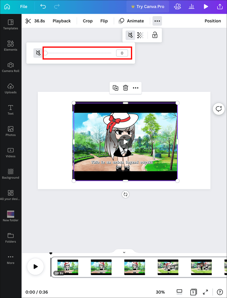 islider كيفية إزالة الصوت من الفيديو في Canva