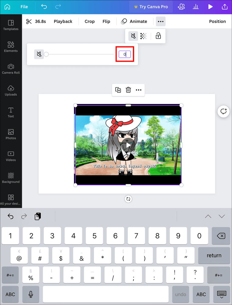 izero كيفية إزالة الصوت من الفيديو في Canva