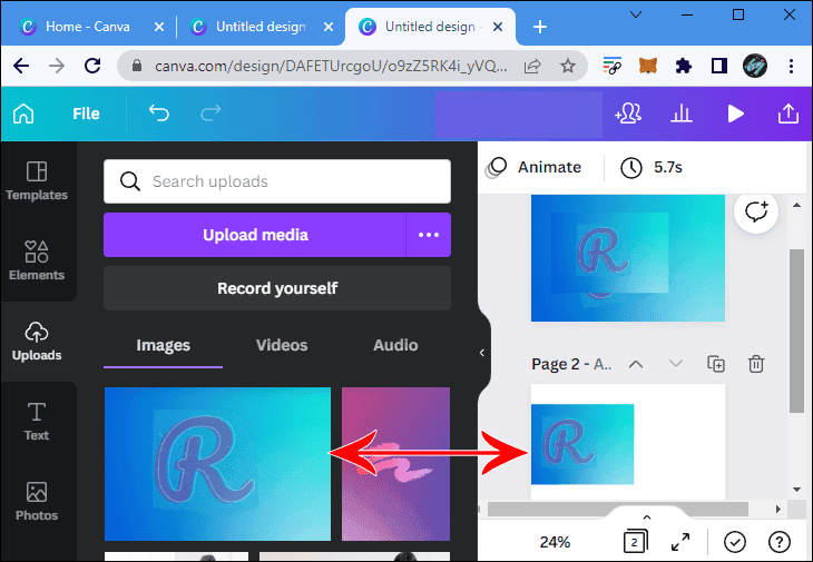 recreate final كيفية عمل خلفية متدرجة الألوان في Canva