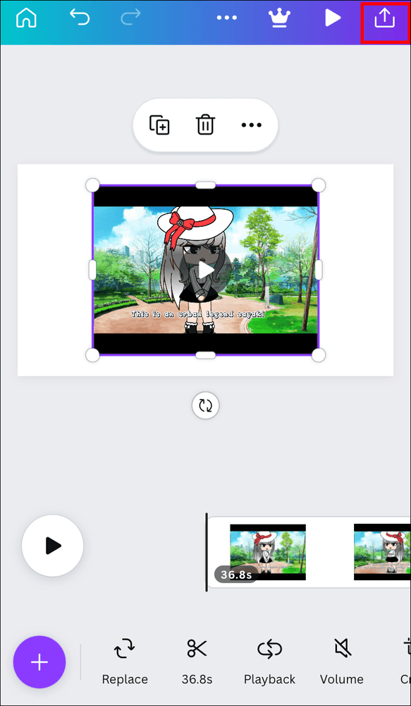 share2 كيفية إزالة الصوت من الفيديو في Canva