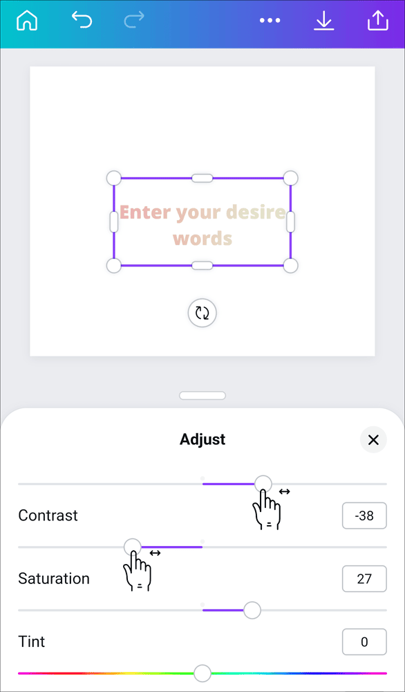 veee. كيفية عمل خلفية متدرجة الألوان في Canva