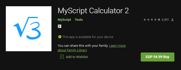 Applications de calculatrice MyScript pour résoudre des problèmes mathématiques