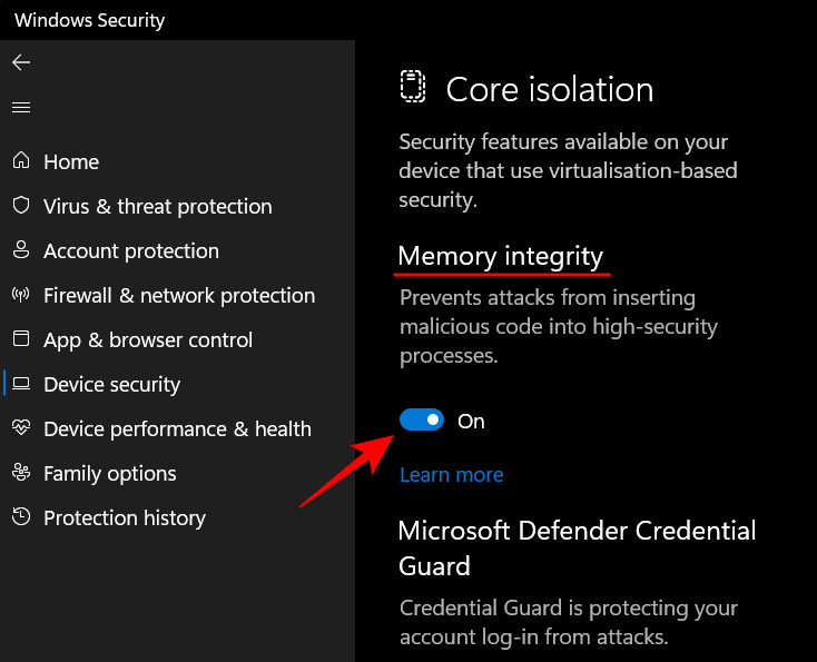 memory integrity win 11 4 مشكلة "Windows 11 Memory Integrity is off" كيفية الإصلاح
