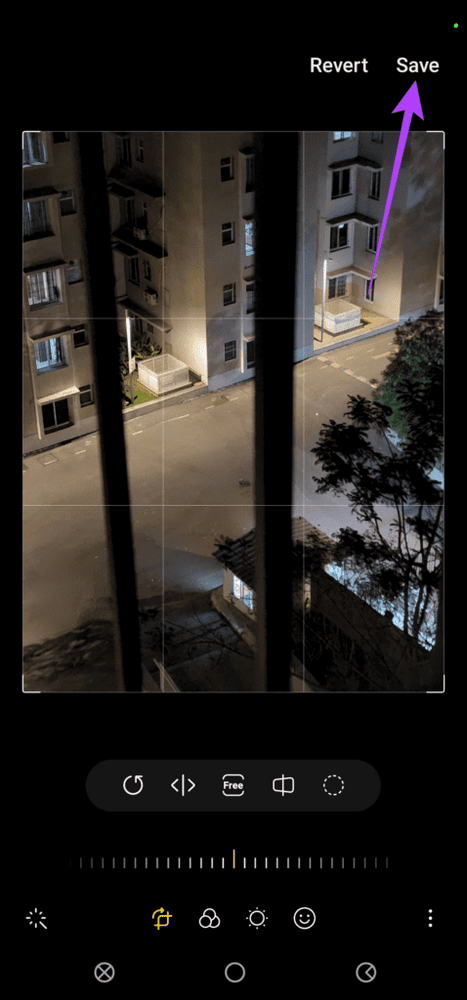 طريقة استخدام ممحاة العناصر من الصور على جوال سامسونج 7 احفظ الصورة