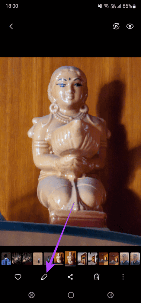 طريقة استخدام ممحاة العناصر من الصور على جوال سامسونج 8 تعديل الصورة