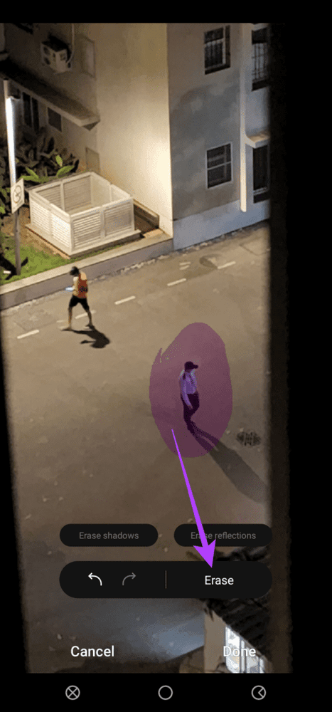 طريقة استخدام ممحاة العناصر من الصور على جوال سامسونج 5 زر مسح