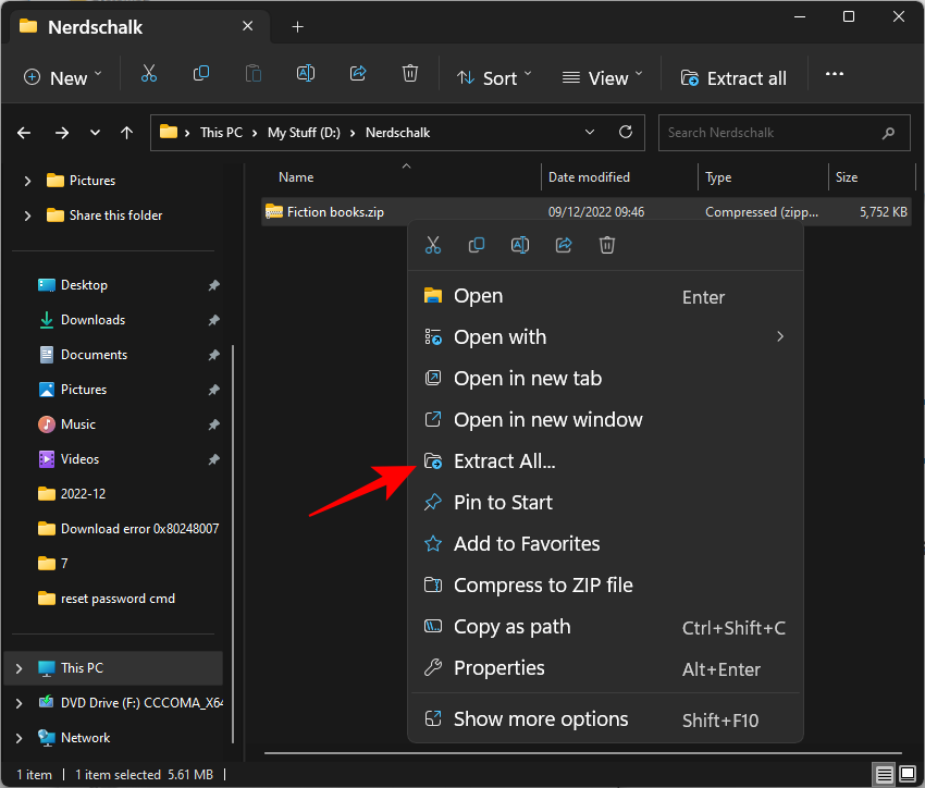 open zip files win 11 2 7 طرق لفتح ملفات ZIP على نظام التشغيل ويندوز 11