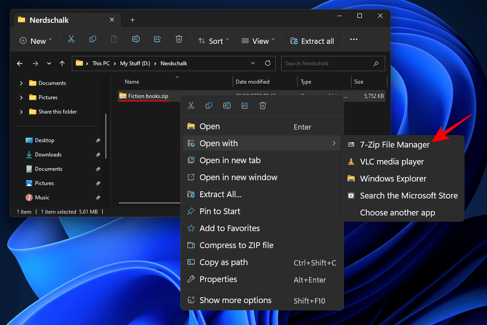 open zip files win 11 22 7 طرق لفتح ملفات ZIP على نظام التشغيل ويندوز 11