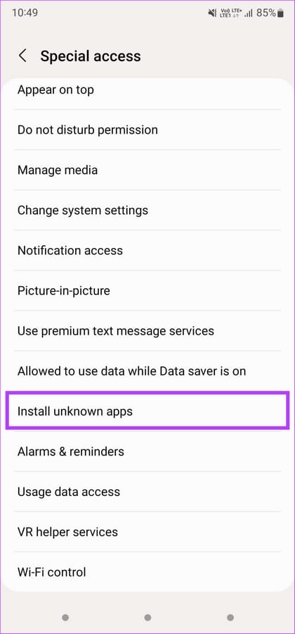 Façon de corriger l’erreur "erreur analyse package APK" 5 install unknown apps