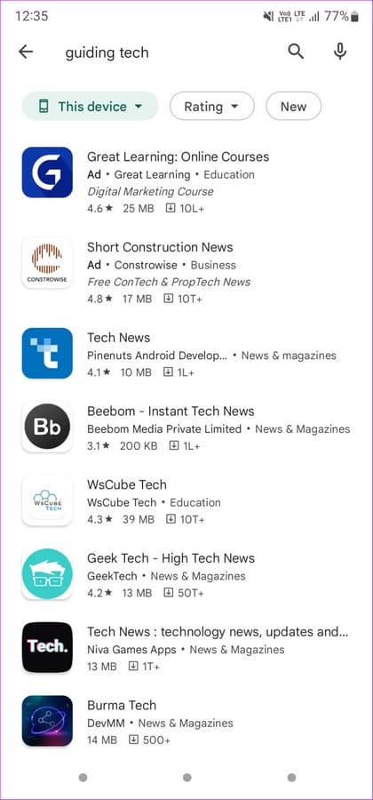 Façon de corriger l’erreur "erreur analyse package APK" 9 Alternative app