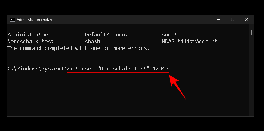 reset password with cmd win 11 22 كيفية إعادة تعيين كلمة مرور مسؤول ويندوز 11 باستخدام موجه الأوامر (CMD)