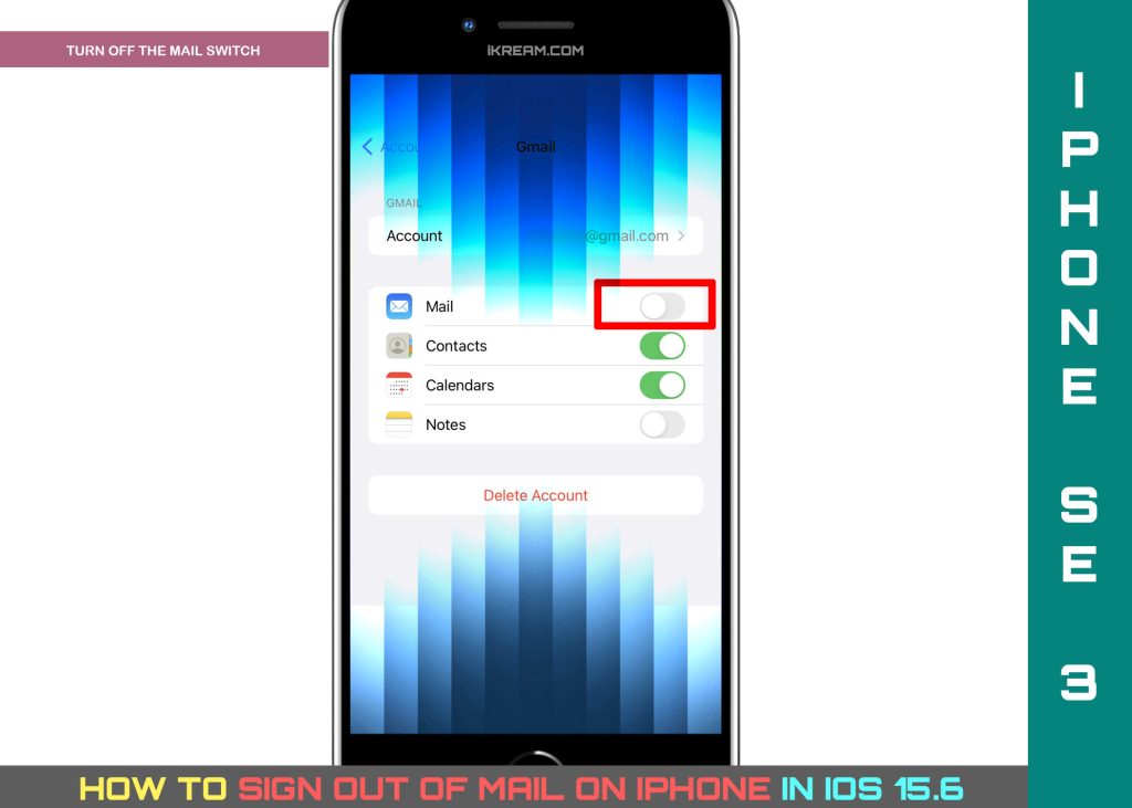 sign out of mail on iphone se3 SIGN OUT 1024x731 1 iPhone'da Mail'den Çıkış Yapma