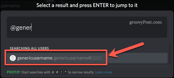 discord select username