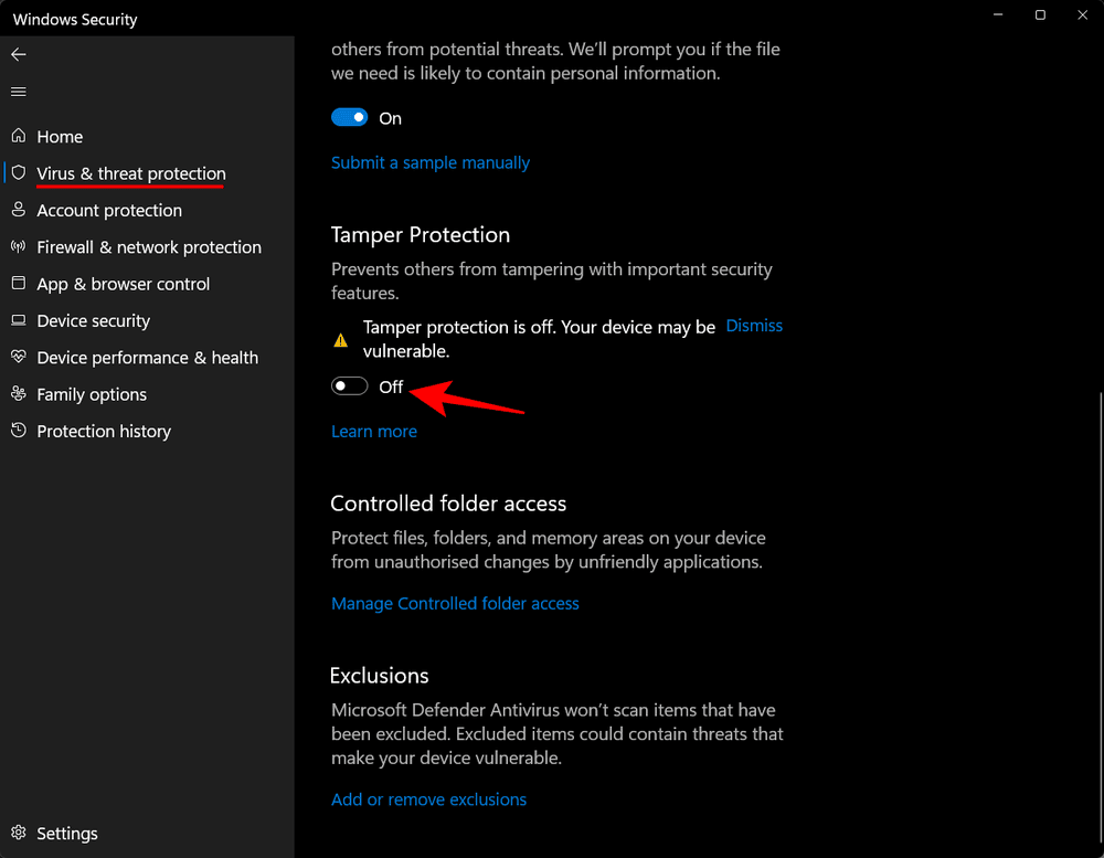 turn off antivirus win 11 110 طرق إيقاف تشغيل الحماية من الفيروسات Defender في أمان ويندوز