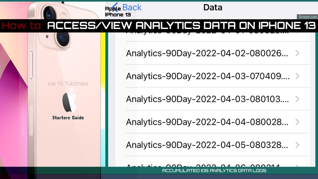 view analytics data iphone13 ios15 DATA LOGS 1024x576 1 iPhone Analiz Verileri Nasıl Görüntülenir?