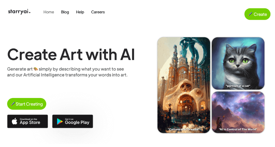 أدوات الذكاء الاصطناعي: تحويل الكلمات الى لوحات ورسومات 6 StarryAI أدوات الذكاء الاصطناعي: تحويل الكلمات الى لوحات ورسومات