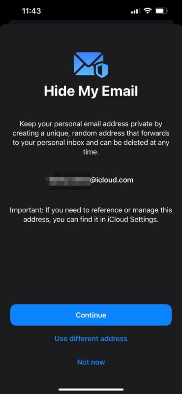 طريقة استخدام Hide My Email for Signups from آيفون