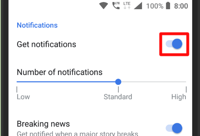 طريقة تفعيل أخبار جوجل وإدارة الإشعارات 8 طريقة إدارة إشعارات أخبار جوجل