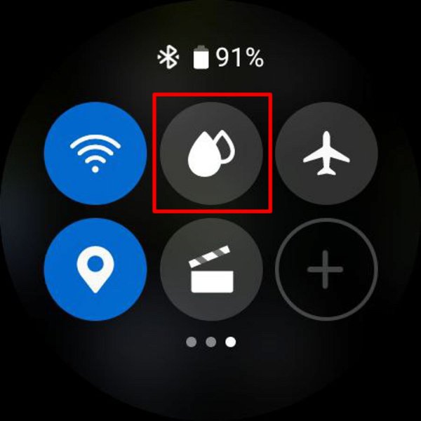 Lock the watch when swimming