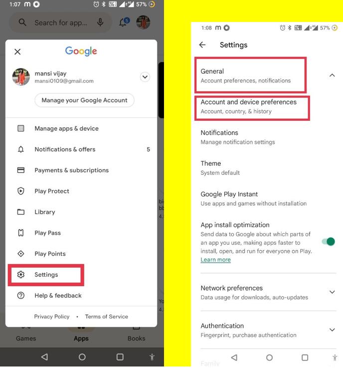 Country and profiles