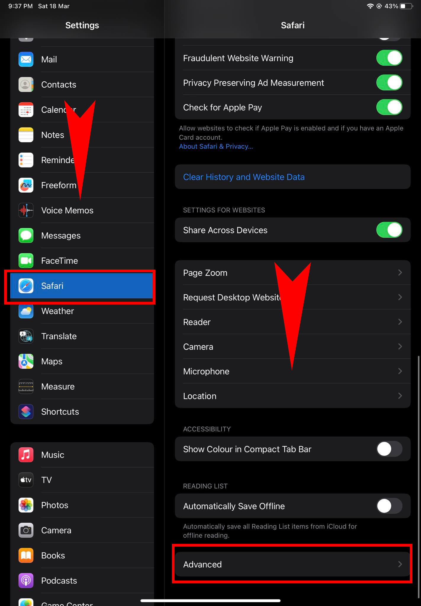iOS Settings app