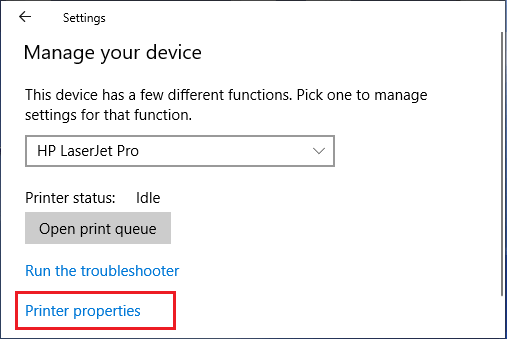 Windows 11/10’da Bağlantı noktası kullanımda, Lütfen bekleyin Hatası 19 Open Printer Properties on Windows PC