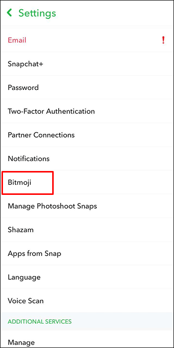 Bitmoji Option